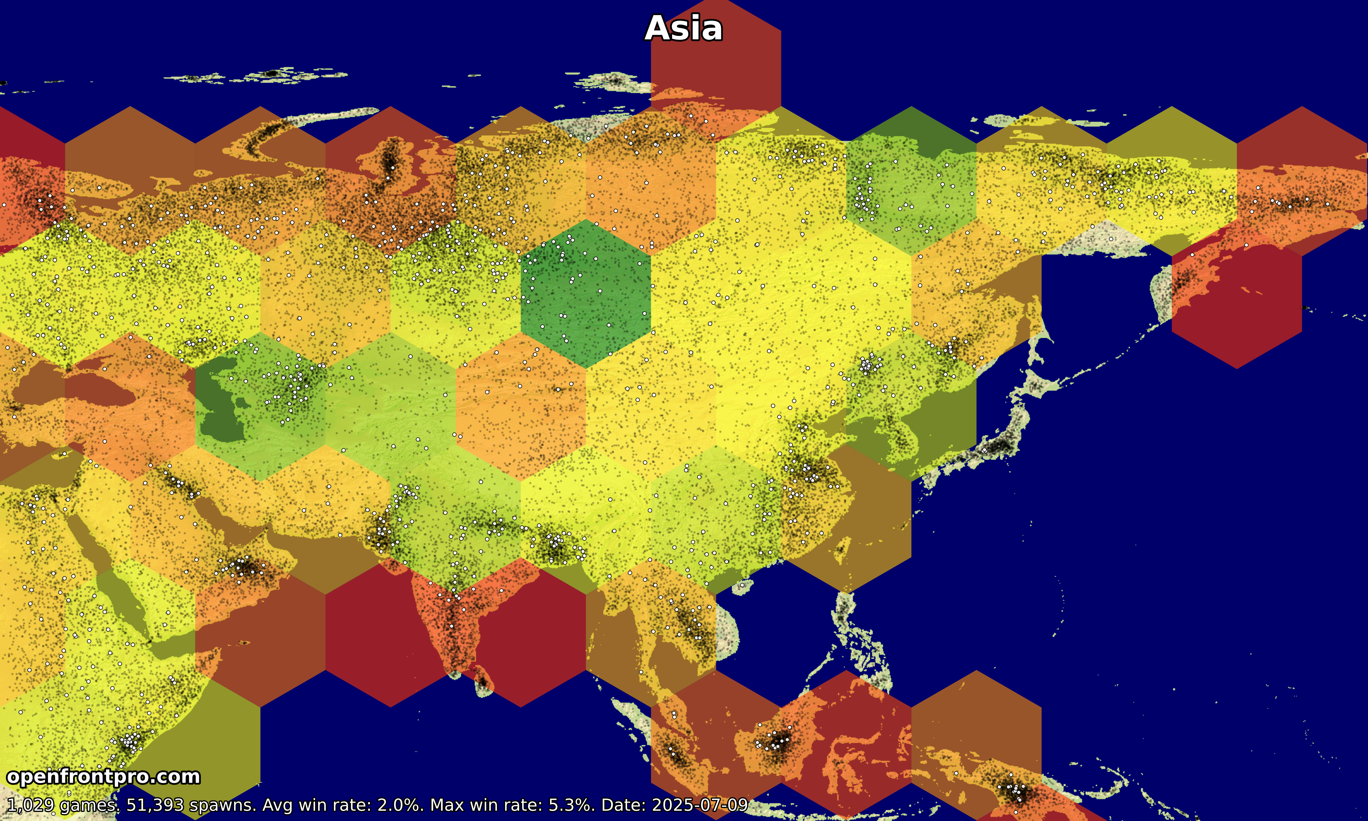 OpenFront Asia Map Win Rates