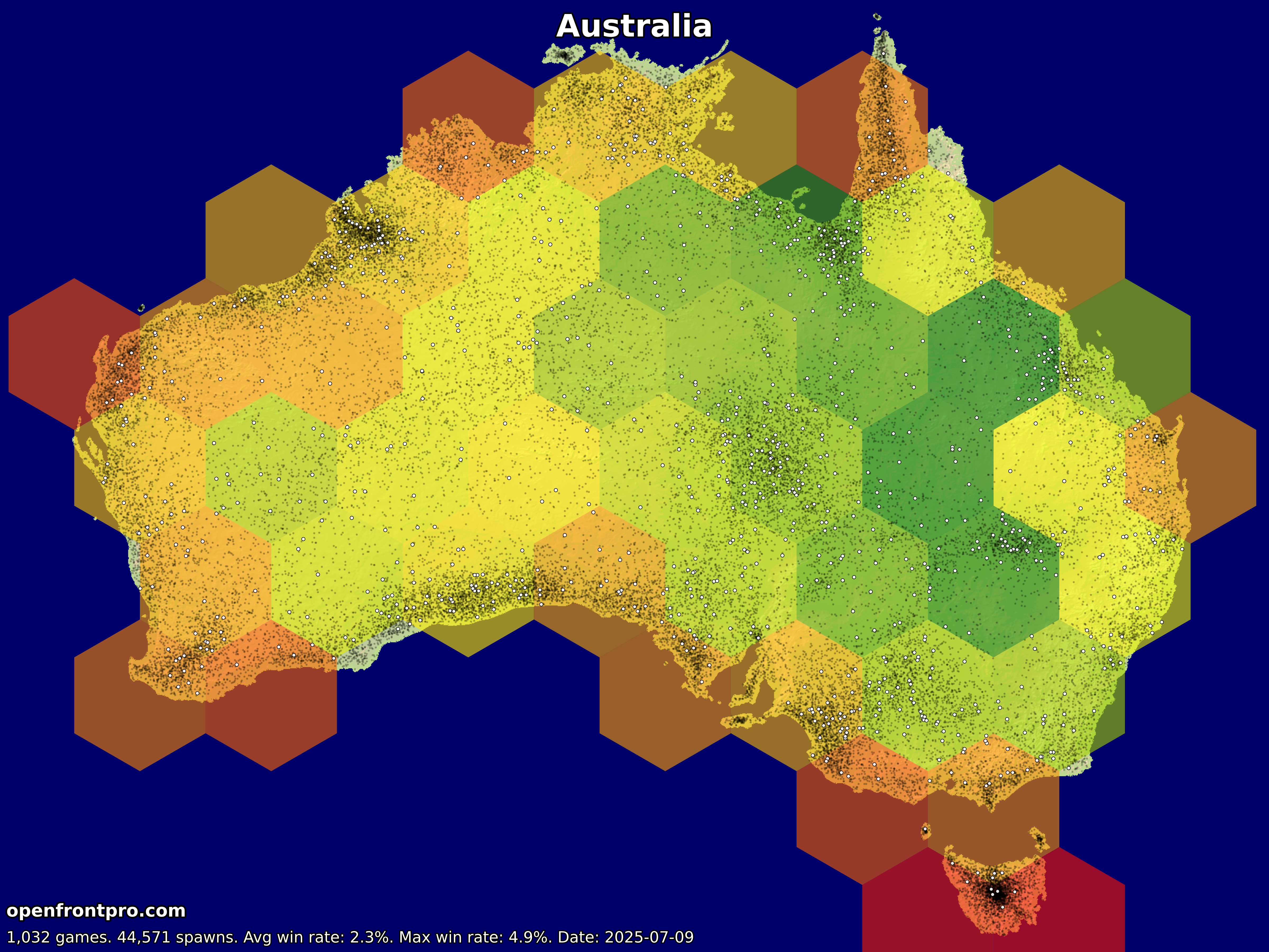 OpenFront Australia Map Win Rates