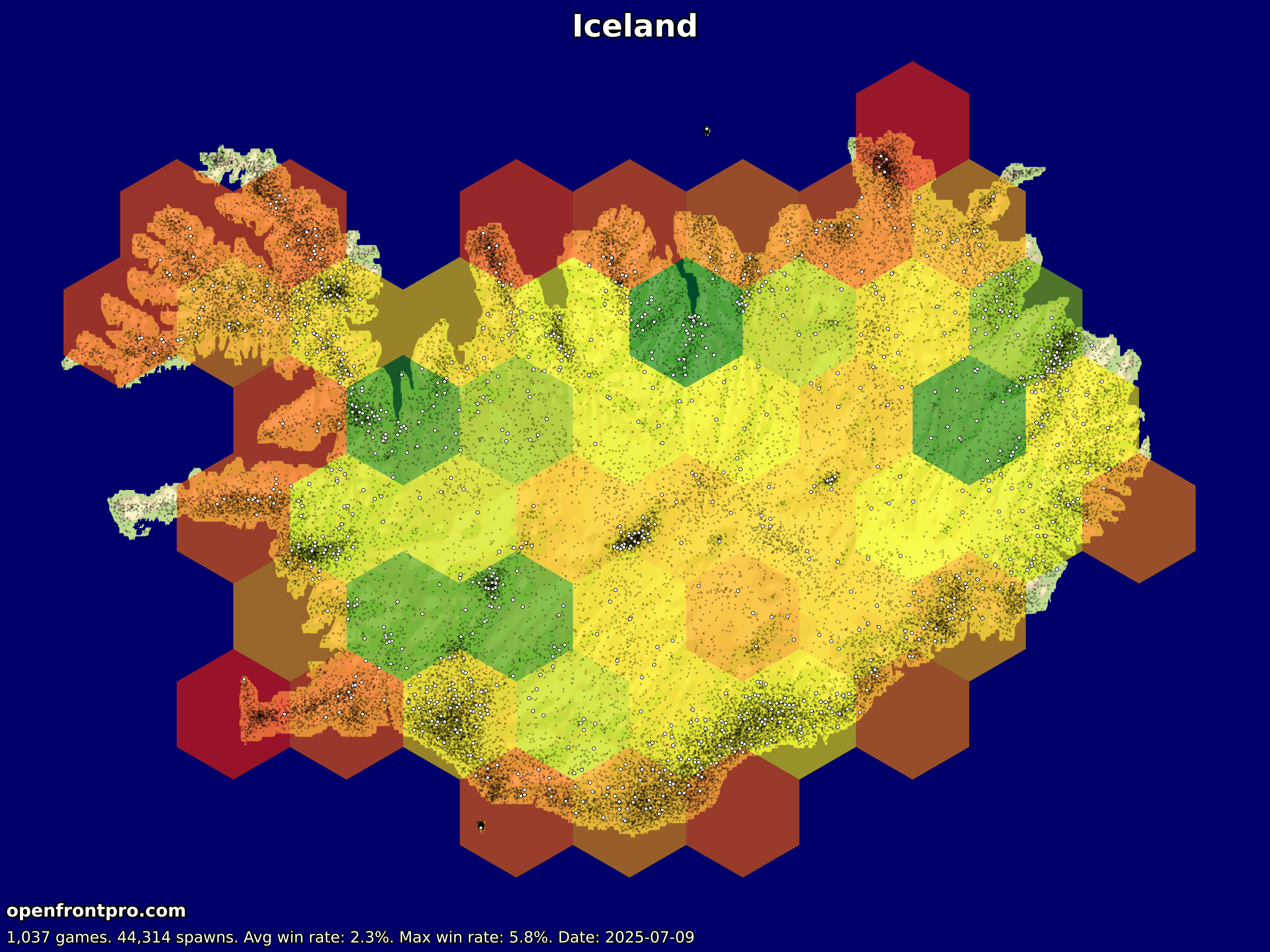 OpenFront Iceland Map Win Rates