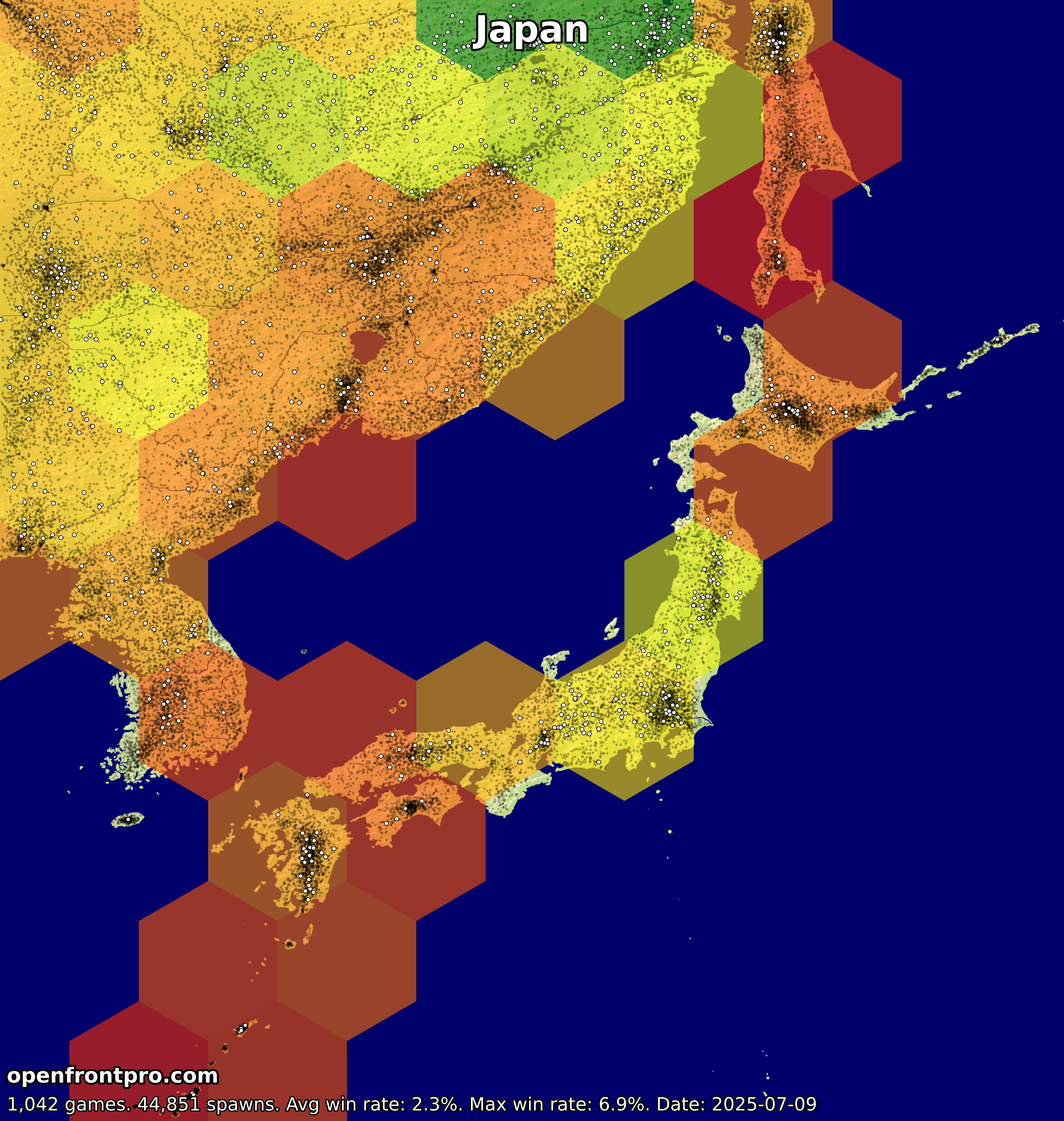 OpenFront Japan Map Win Rates