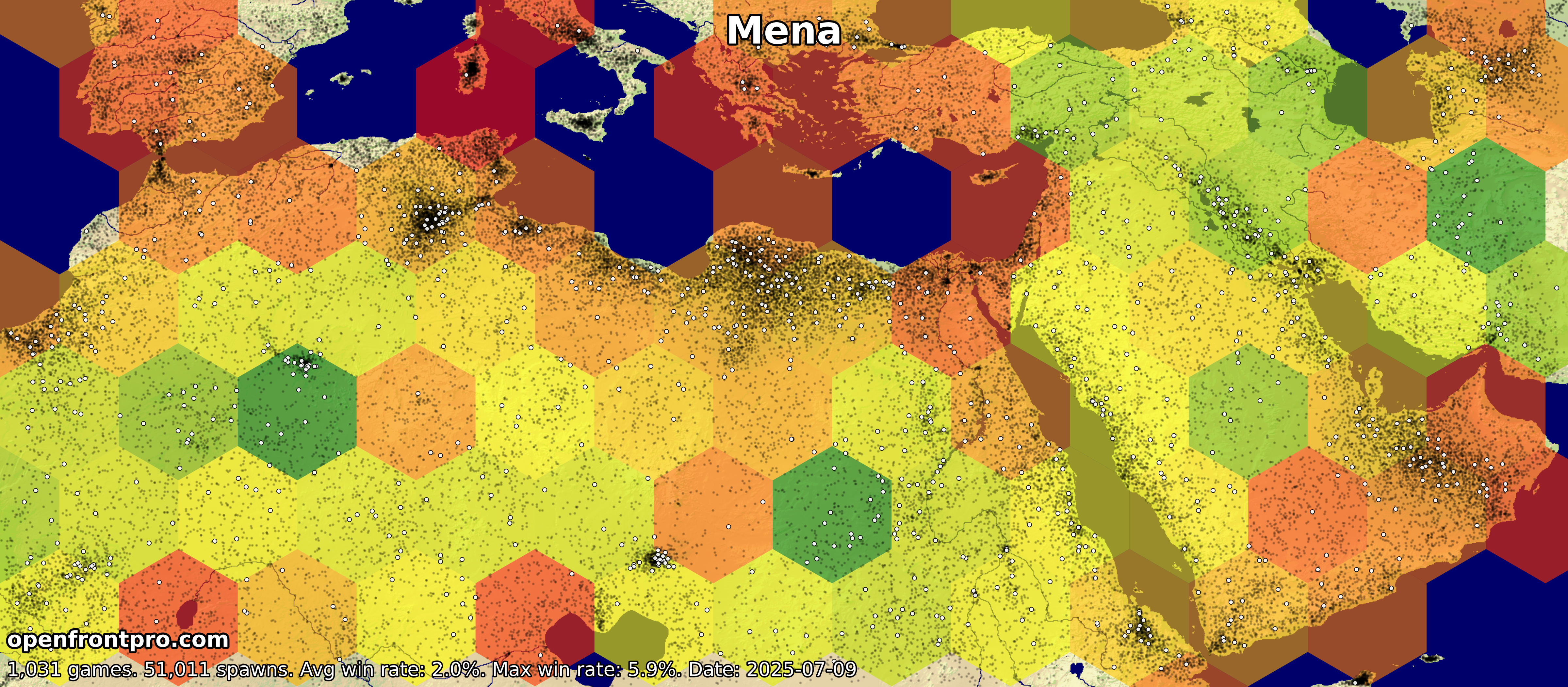 OpenFront MENA Map Win Rates
