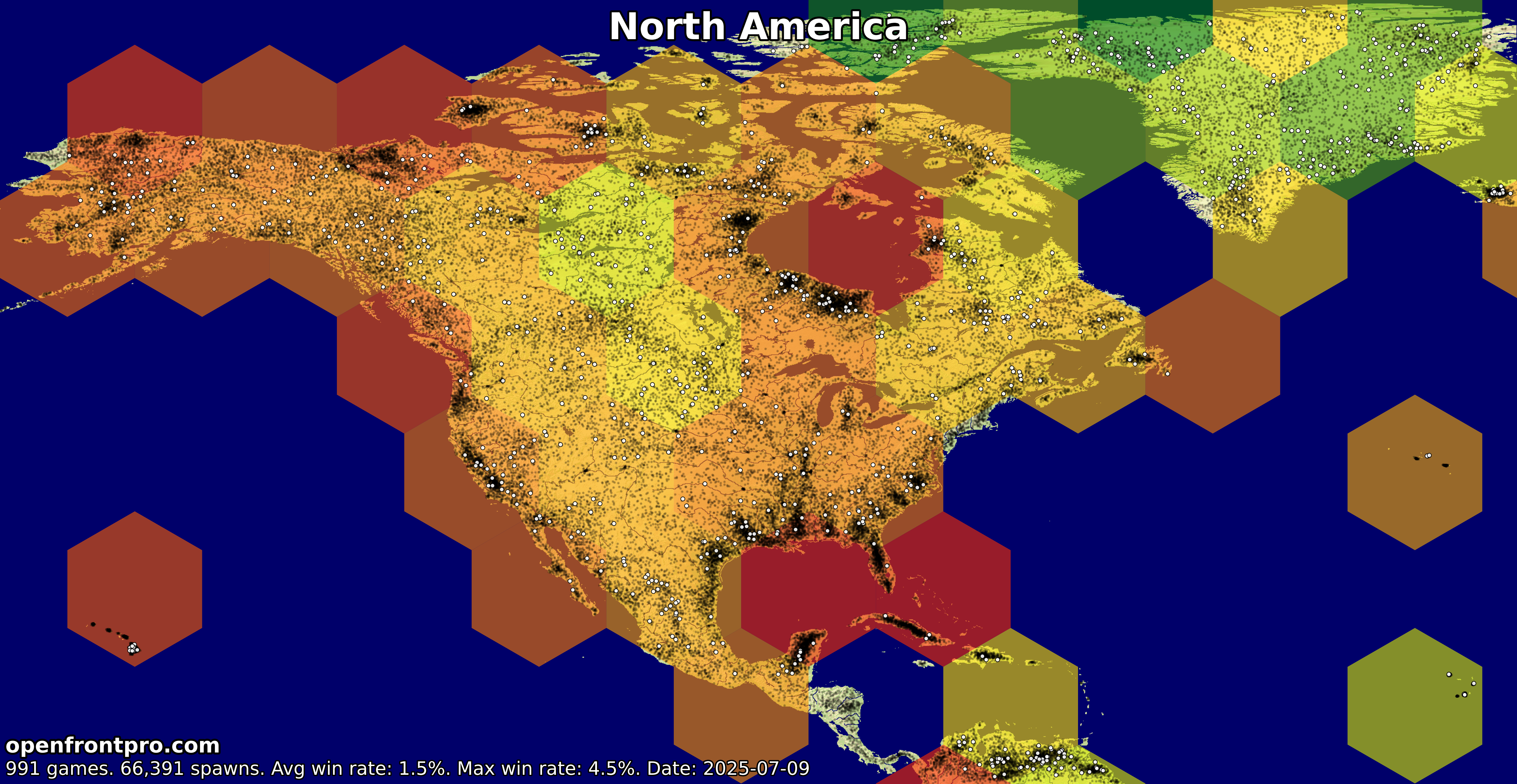 OpenFront North America Map Win Rates