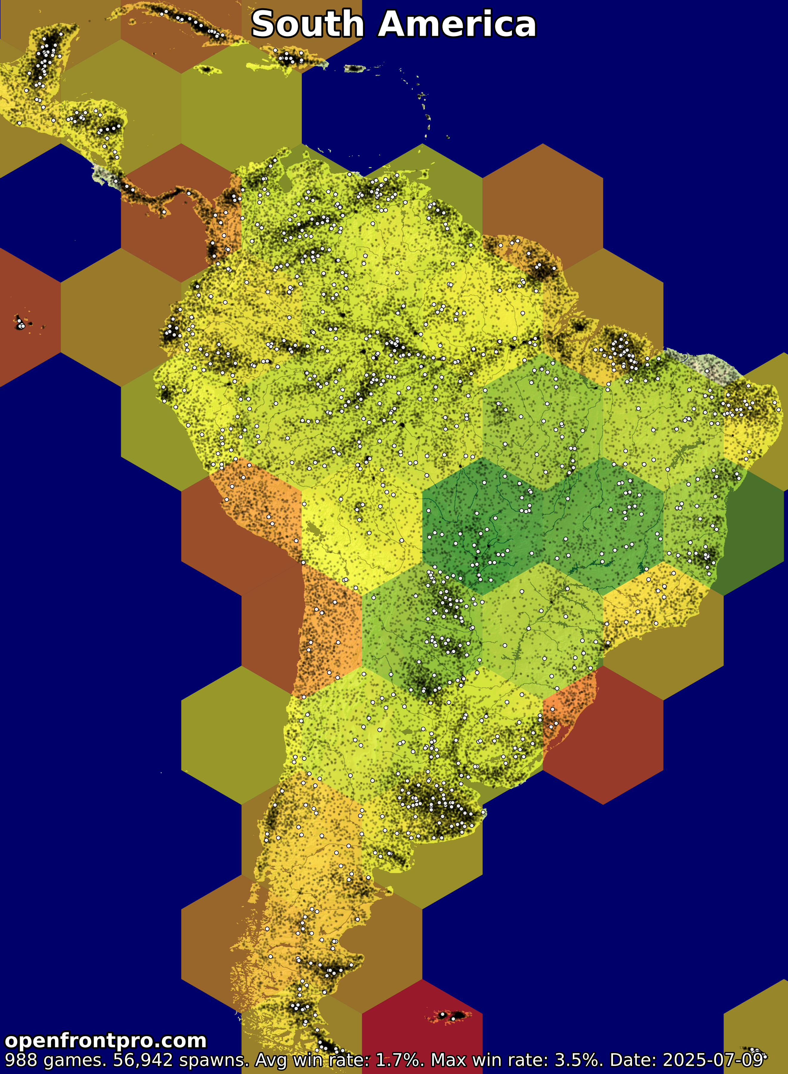 OpenFront South America Map Win Rates
